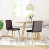 Image de vidaXL Chaise de salle à manger 2 pcs. Marron foncé Tissu