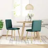Image de vidaXL Chaise de salle à manger 2 pcs. Tissu vert foncé