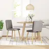 Image de vidaXL Chaise de salle à manger 2 pcs. Tissu taupe