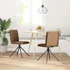 Image de vidaXL Chaise de salle à manger imitation daim marron