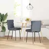 Image de vidaXL Chaise de salle à manger 2 pcs. Gris foncé velours