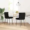 Image de vidaXL Chaise de salle à manger 2 pcs. noir velours