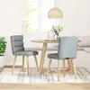 Image de vidaXL Chaise de salle à manger 2 pcs. Tissu gris clair