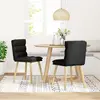 Image de vidaXL Chaise de salle à manger 2 pcs. tissu noir