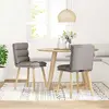 Image de vidaXL Chaise de salle à manger 2 pcs. Tissu taupe