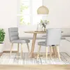 Image de vidaXL Chaise de salle à manger 2 pcs. Tissu gris nuage