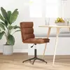 Image de vidaXL Chaise de salle à manger brune en similicuir