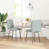Image de vidaXL Chaise de salle à manger 2 pcs. Gris clair velours