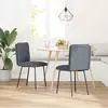 Image de vidaXL Chaise de salle à manger 2 pcs. Gris foncé velours
