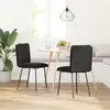 Image de vidaXL Chaise de salle à manger 2 pcs. noir velours