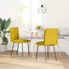 Image de vidaXL Chaise de salle à manger 2 pcs. Jaune velours