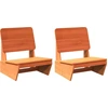 Image de vidaXL Chaises de jardin 2 pcs. Marron cireux 60x64x70,5 cm Pin massif