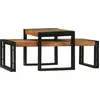 Image de vidaXL Table basse 2 pcs Marron 48 x 40 x 40 cm Bois massif Acacia