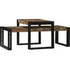Image de vidaXL Table basse, lot de 2, multicolore, bois massif recyclé