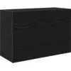 Image de vidaXL Armoire murale de salle de bain noire 60x25x40 cm Bois composite