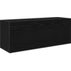 Image de vidaXL Armoire murale de salle de bain noire 80x25x30 cm Bois composite