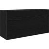 Image de vidaXL Armoire murale de salle de bain noire 80x25x40 cm Bois composite