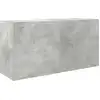 Image de vidaXL Armoire murale de salle de bain gris b ©ton 80x25x40 cm Bois composite