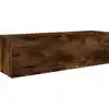 Image de vidaXL Armoire murale de salle de bain chêne fumé 100x25x30 cm Bois composite