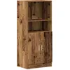 Image de vidaXL Armoire de cuisine aspect vieux bois 57x41,5x131,5 cm Matériau dérivé du bois