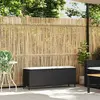 Image de vidaXL Banc de jardin avec coussins Noir 110x30x40,5 cm Poly rotin