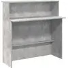 Image de vidaXL Comptoir de réception gris béton 100x50x103,5 cm Bois composite