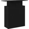 Image de vidaXL Comptoir de réception noir 100 x 40 x 104 cm Bois composite