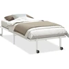 Image de vidaXL Cadre de lit sans matelas Pliable blanc 90x190 cm Acier