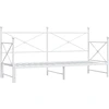 Image de vidaXL Lit de jour extensible sans matelas blanc 90x200 cm acier