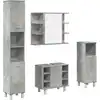 Image de vidaXL Ensemble de meubles de salle de bain 4 pièces gris béton bois composite