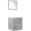 Image de vidaXL Ensemble de meubles de salle de bain 3 pièces gris béton bois composite