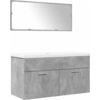 Image de vidaXL Ensemble de meubles de salle de bain 3 pièces gris béton bois composite