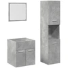 Image de vidaXL Ensemble de meubles de salle de bain 3 pièces gris béton bois composite