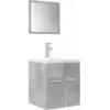 Image de vidaXL Ensemble de meubles de salle de bain 3 pièces gris béton bois composite