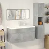 Image de vidaXL Ensemble de meubles de salle de bain 4 pièces gris béton bois composite