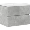 Image de vidaXL Ensemble de meubles de salle de bain 2 pièces gris béton bois composite