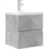 Image de vidaXL Ensemble de meubles de salle de bain 2 pièces gris béton bois composite