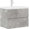 Image de vidaXL Ensemble de meubles de salle de bain 2 pièces gris béton bois composite