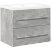 Image de vidaXL Ensemble de meubles de salle de bain 2 pièces gris béton bois composite