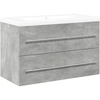 Image de vidaXL Ensemble de meubles de salle de bain 2 pièces gris béton bois composite
