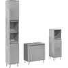 Image de vidaXL Ensemble de meubles de salle de bain 3 pièces gris béton bois composite
