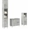 Image de vidaXL Ensemble de meubles de salle de bain 3 pièces gris béton bois composite