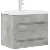 Image de vidaXL Ensemble de meubles de salle de bain 2 pièces gris béton bois composite
