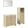 Image de vidaXL Ensemble de meubles de salle de bain 3 pièces en bois composite chêne Sonoma