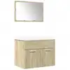 Image de vidaXL Ensemble de meubles de salle de bain 3 pièces en bois composite chêne Sonoma
