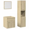 Image de vidaXL Ensemble de meubles de salle de bain 3 pièces en bois composite chêne Sonoma
