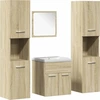 Image de vidaXL Ensemble de meubles de salle de bain 5 pièces chêne Sonoma bois composite