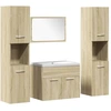 Image de vidaXL Ensemble de meubles de salle de bain 5 pièces chêne Sonoma bois composite