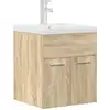 Image de vidaXL Armoire sous lavabo encastré Robinet Chêne Sonoma