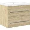 Image de vidaXL Ensemble de meubles de salle de bain 2 pièces en bois composite chêne Sonoma